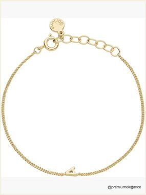 Personalized Initial Link Bracelet 6-7 Inch Adjustable 18k Gold Silver Plated